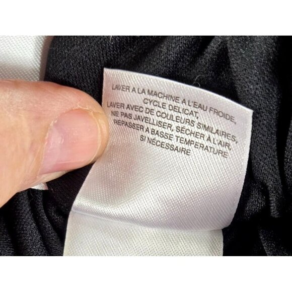 Sleeveless Shift Dress by Ann Klein Knee Length Black Floral Career Party Lined - Picture 12 of 12